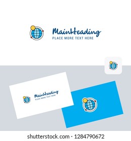 Internet  vector logotype with business card template. Elegant corporate identity. - Vector
