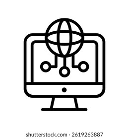 Internet Vector outline icon. Eps10 file 