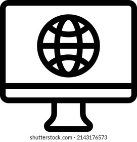 internet vector thin line icon