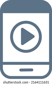 Internet-Video, Illustration, Vektorgrafik auf weißem Hintergrund.