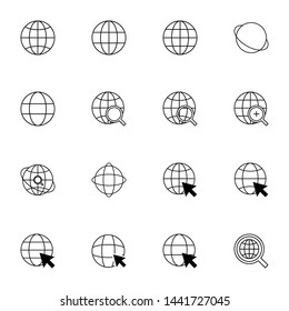 internet, web, browser line icons set. simple modern icons set vector illustration