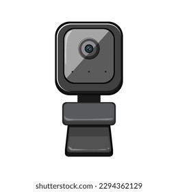internet web camera cartoon. business computer, cam cam internet web camera sign. isolated symbol vector illustration