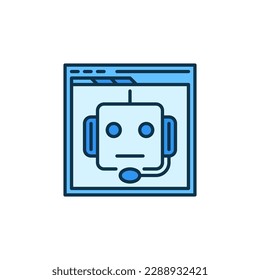 Internet or Web Chatbot vector concept colored icon or symbol
