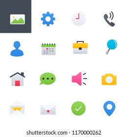Internet and Web Colourful Icons Set, Vector Illustration Design
