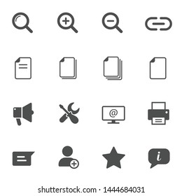internet web communication vector icons set isolated on white background. internet communication flat icons for web, mobile and ui design.
