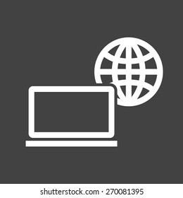 Internet, web, connection, computer icon vector image. Can also be used for communication, connection, technology. Suitable for web apps, mobile apps and print media.