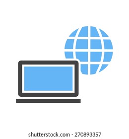 Internet, web, connection, computer icon vector image. Can also be used for communication, connection, technology. Suitable for web apps, mobile apps and print media.