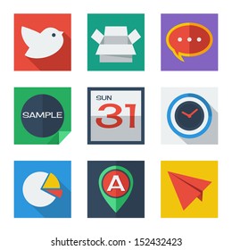 internet - web flat icons, vector