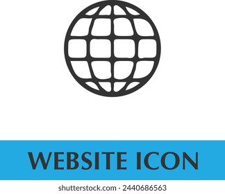 Internet, web, globe, website icon vector in clipart style.Phone, website, address, location and mail logo symbol sign pack.
