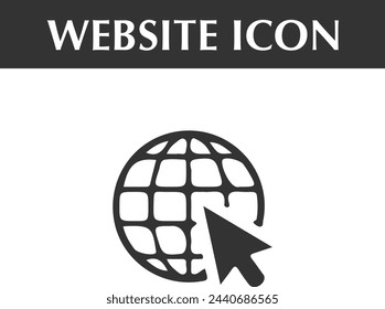 Internet, web, globe, website icon vector in clipart style.Phone, website, address, location and mail logo symbol sign pack.
