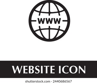 Internet, web, globe, website icon vector in clipart style.Phone, website, address, location and mail logo symbol sign pack.
