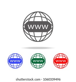 internet web icon. Elements of human weakness and addiction multi colored icons. Premium quality graphic design icon. Simple icon for websites, web design, mobile app on white background
