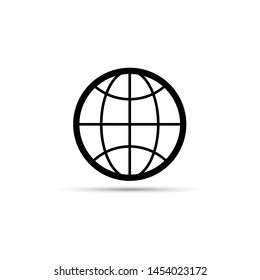 Internet web icon logo design vector template. Globe website icon template