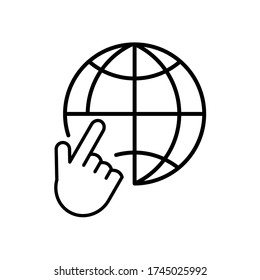 Internet, web, estilo de contorno de iconos para su diseño