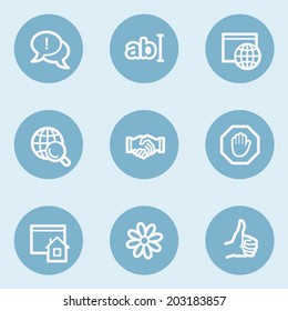 Internet-Symbol-Set 1, blaue Schaltflächen