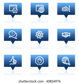 Internet-Symbole, Blue-Sprache-Blasen-Aufkleber-Reihe