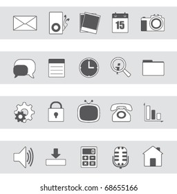 internet & web icons | grayscale series 01