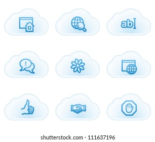 Internet web icons set 1, cloud buttons