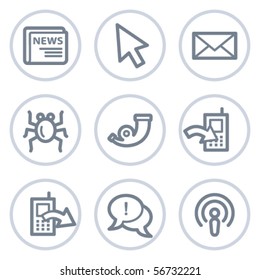 Internet web icons set 2, white circle series