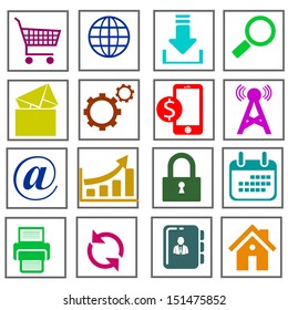 internet and web icons set
