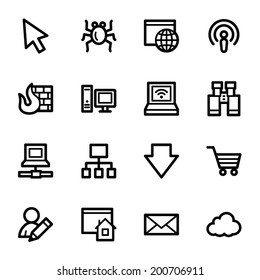 Internet web icons set