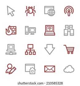 conjunto de iconos web de Internet