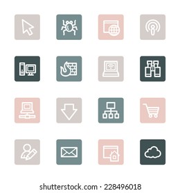 Internet web icons set