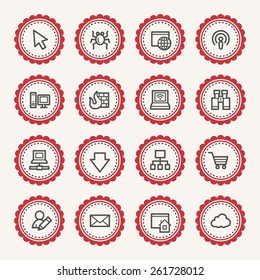 Internet web icons set