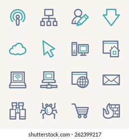 Internet web icons set