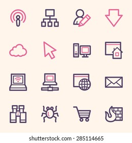 Internet web icons set