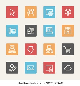 Internet web icons set