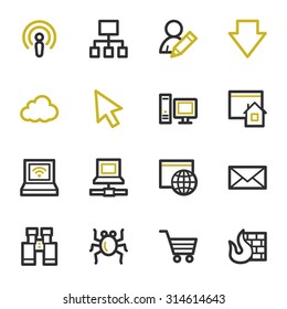 Internet web icons set