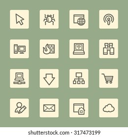 Internet web icons set