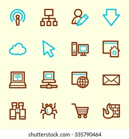 Internet web icons set