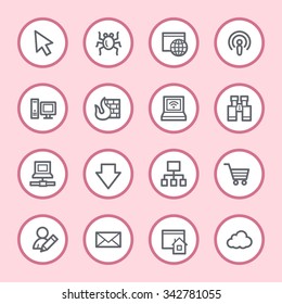 Internet web icons set