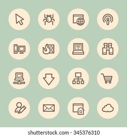 Internet web icons set