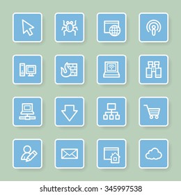 Internet web icons set