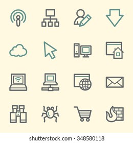 Internet web icons set