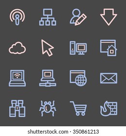 Internet web icons set