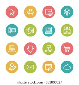conjunto de iconos web de Internet