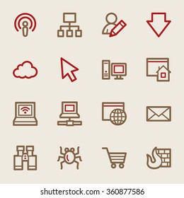 Ícones da Web da Internet definidos