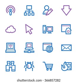 Internet web icons set
