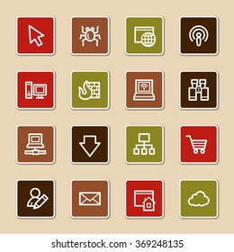 Internet web icons set