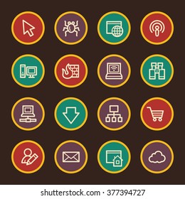 Internet web icons set