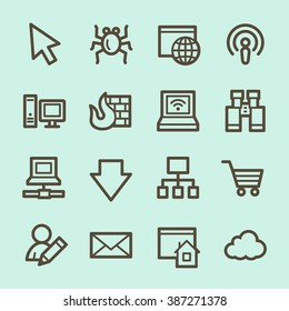 Internet web icons set