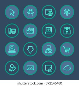 Internet web icons set