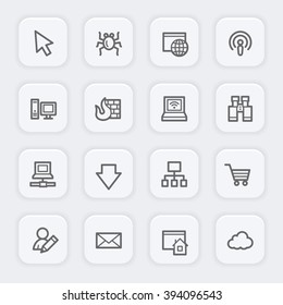 Internet web icons set