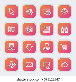 Internet web icons set