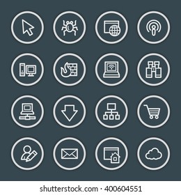 Internet web icons set