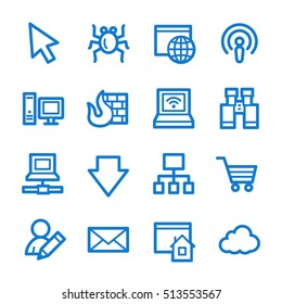 Internet web icons set